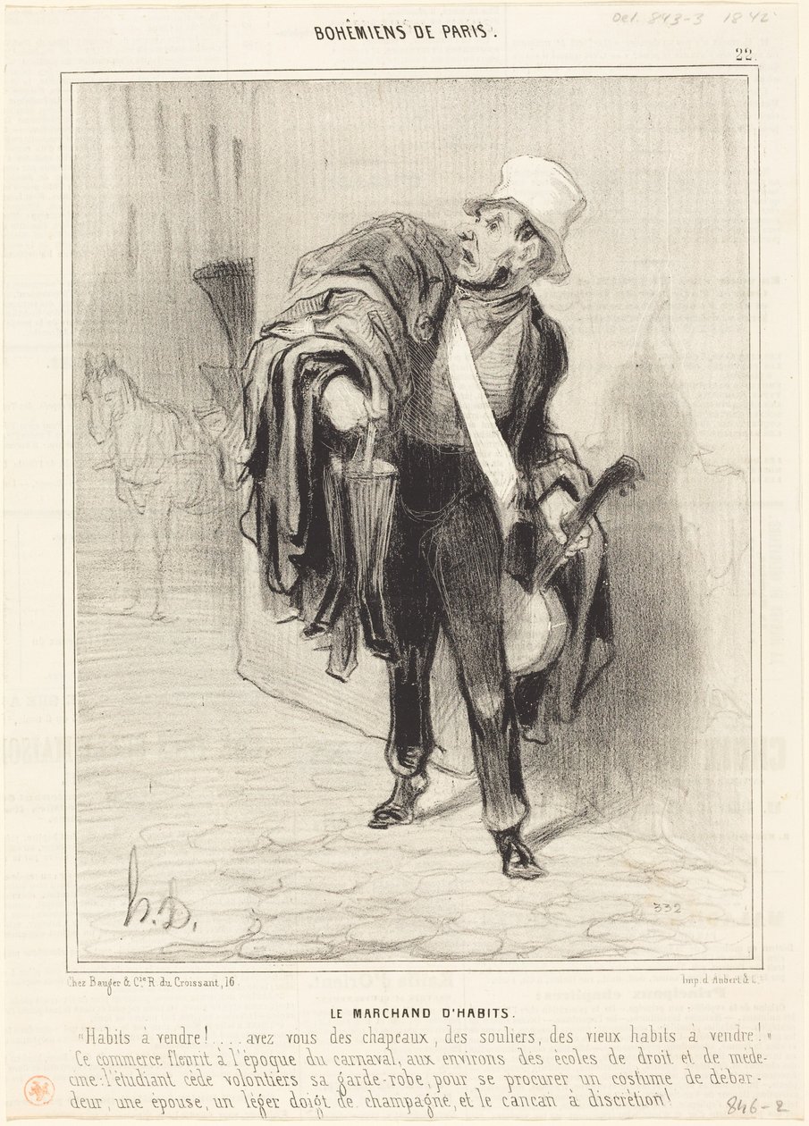 A ruhakereskedő alkotó: Honoré Daumier