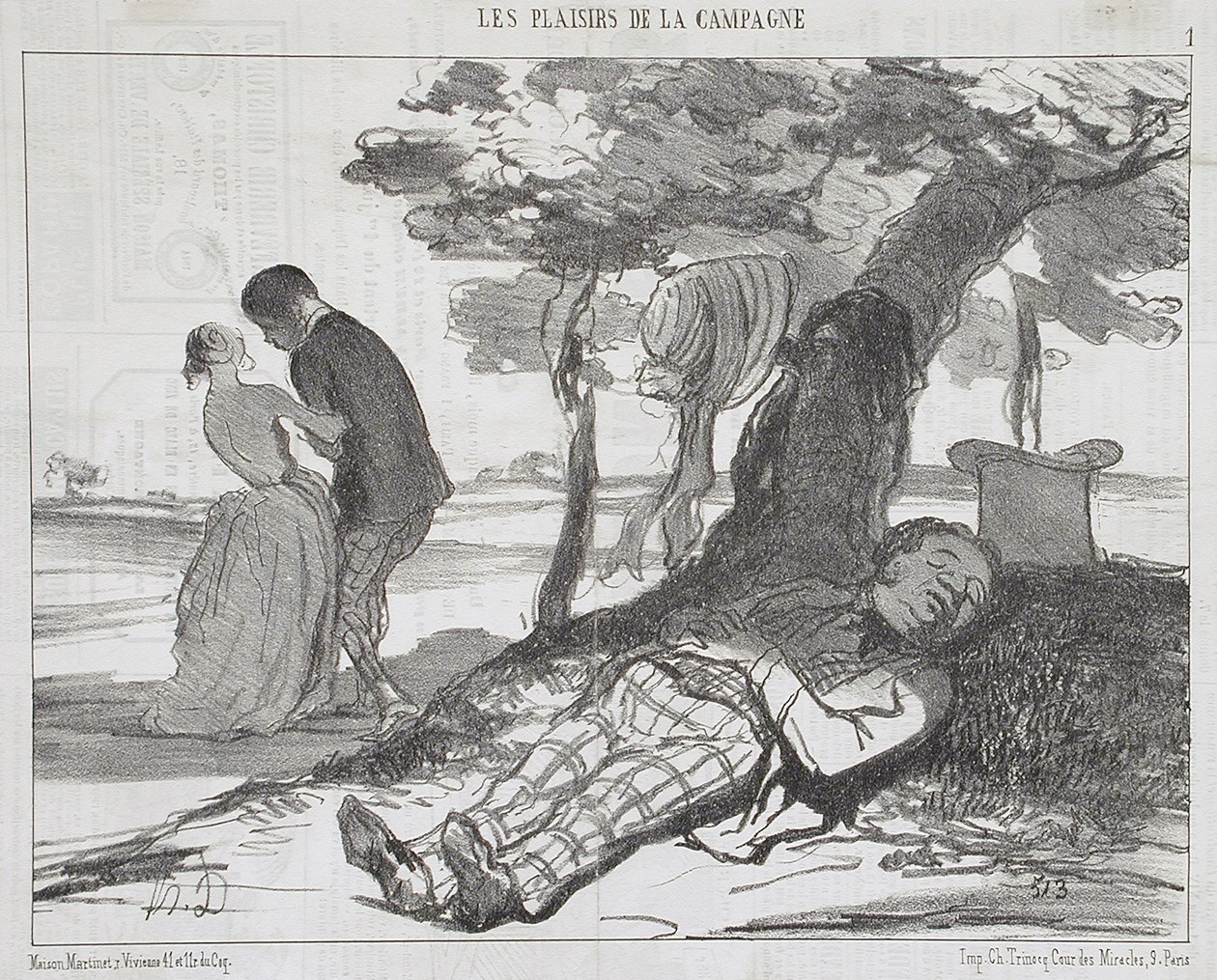 Elszenderedő férj alkotó: Honoré Daumier