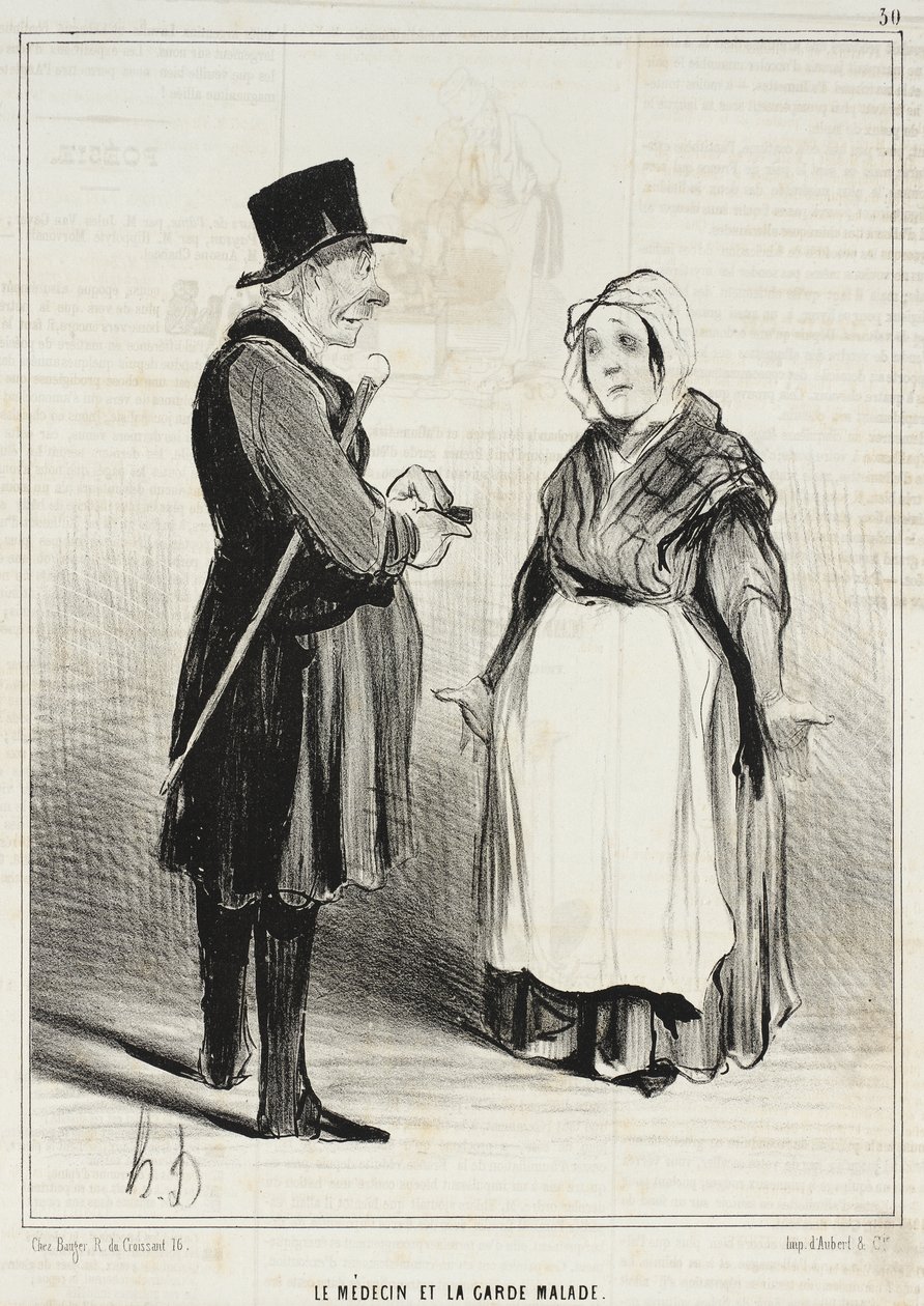 Az orvos és az ápolónő alkotó: Honoré Daumier