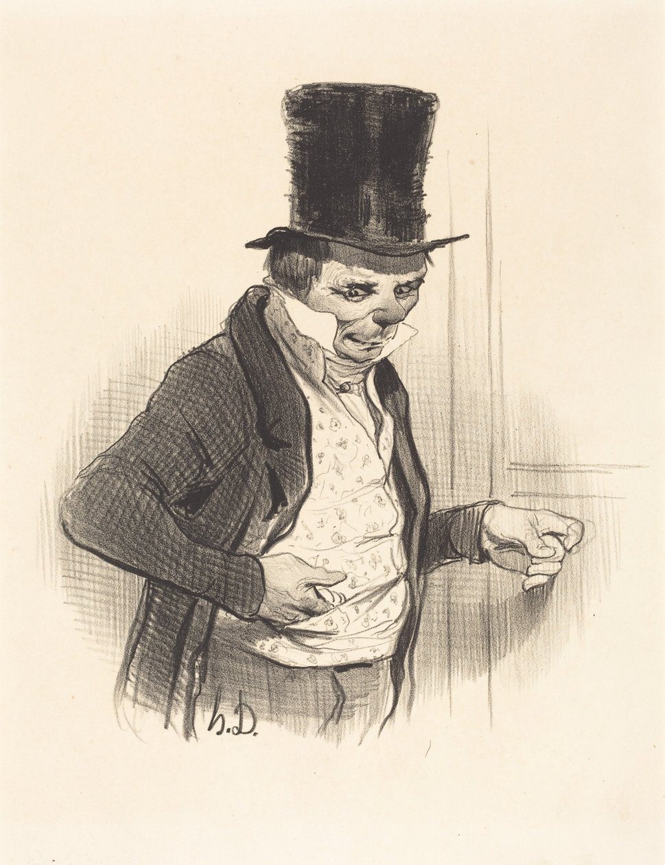 A portás látogatási körútjain... alkotó: Honoré Daumier