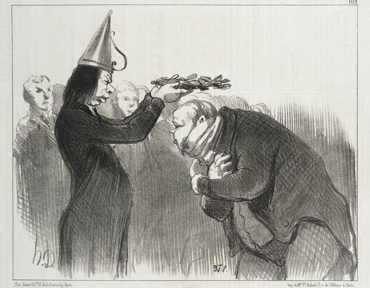 A következő díjkiosztás az Académie Française-ben alkotó: Honoré Daumier