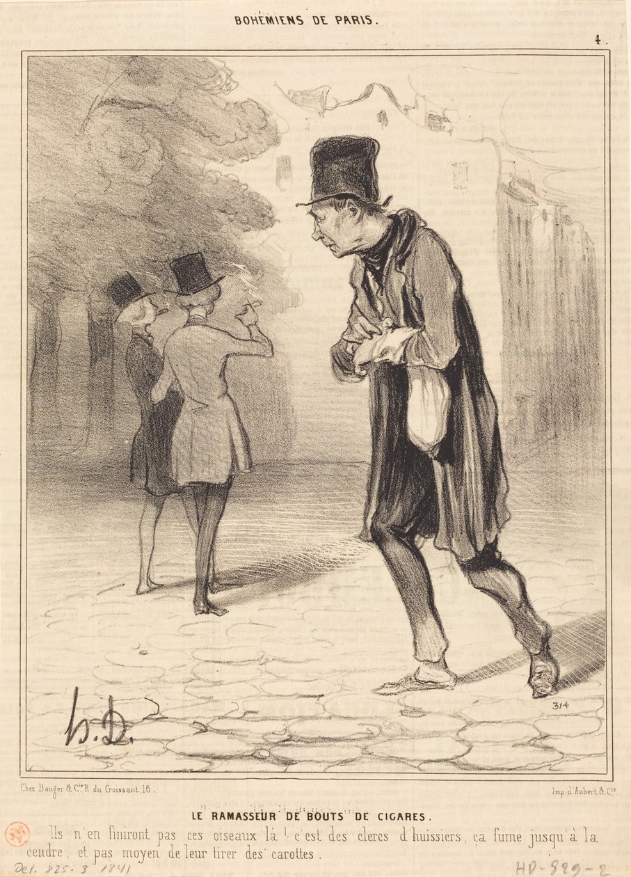 A szivarvégek gyűjtője alkotó: Honoré Daumier
