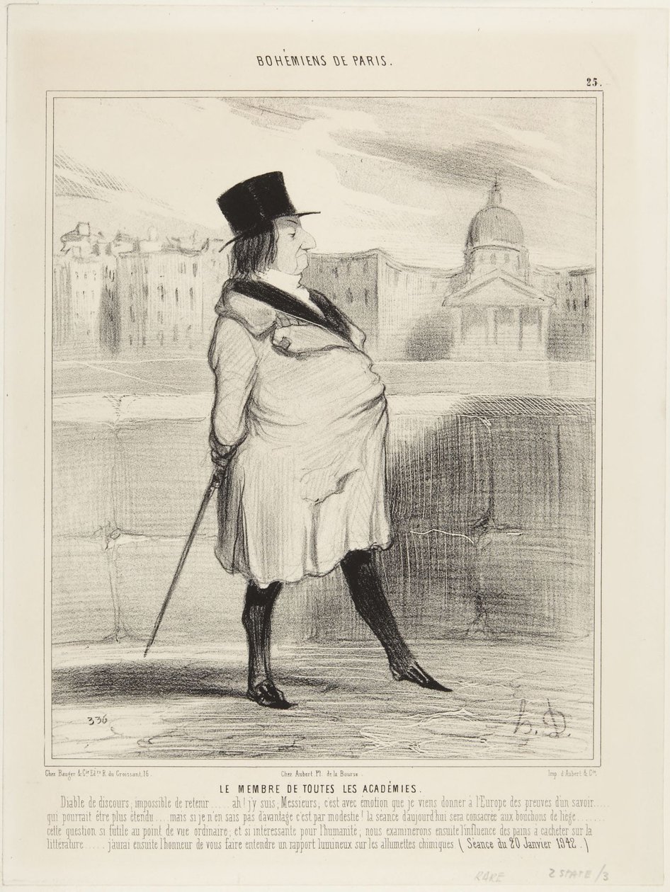Az összes akadémia tagja (The member of all academies) alkotó: Honoré Daumier