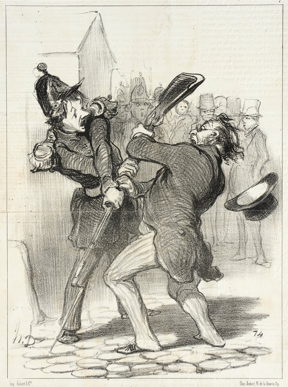 A béke barátai - Coquerel beszédeinek eredménye... alkotó: Honoré Daumier