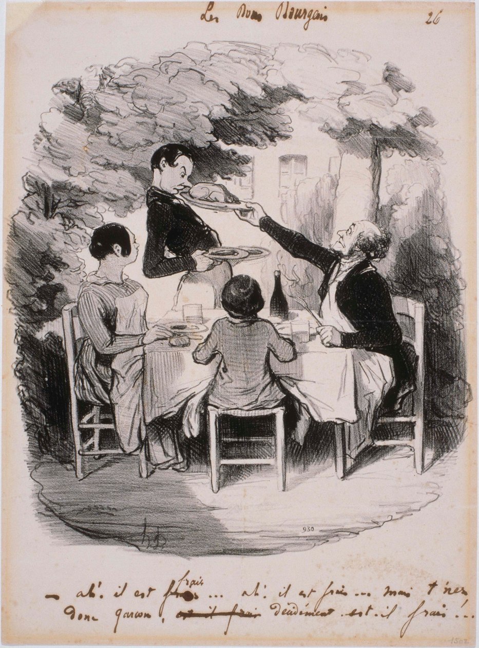 A derék polgárok: Ah! Friss... De fogd csak, fiú alkotó: Honoré Daumier