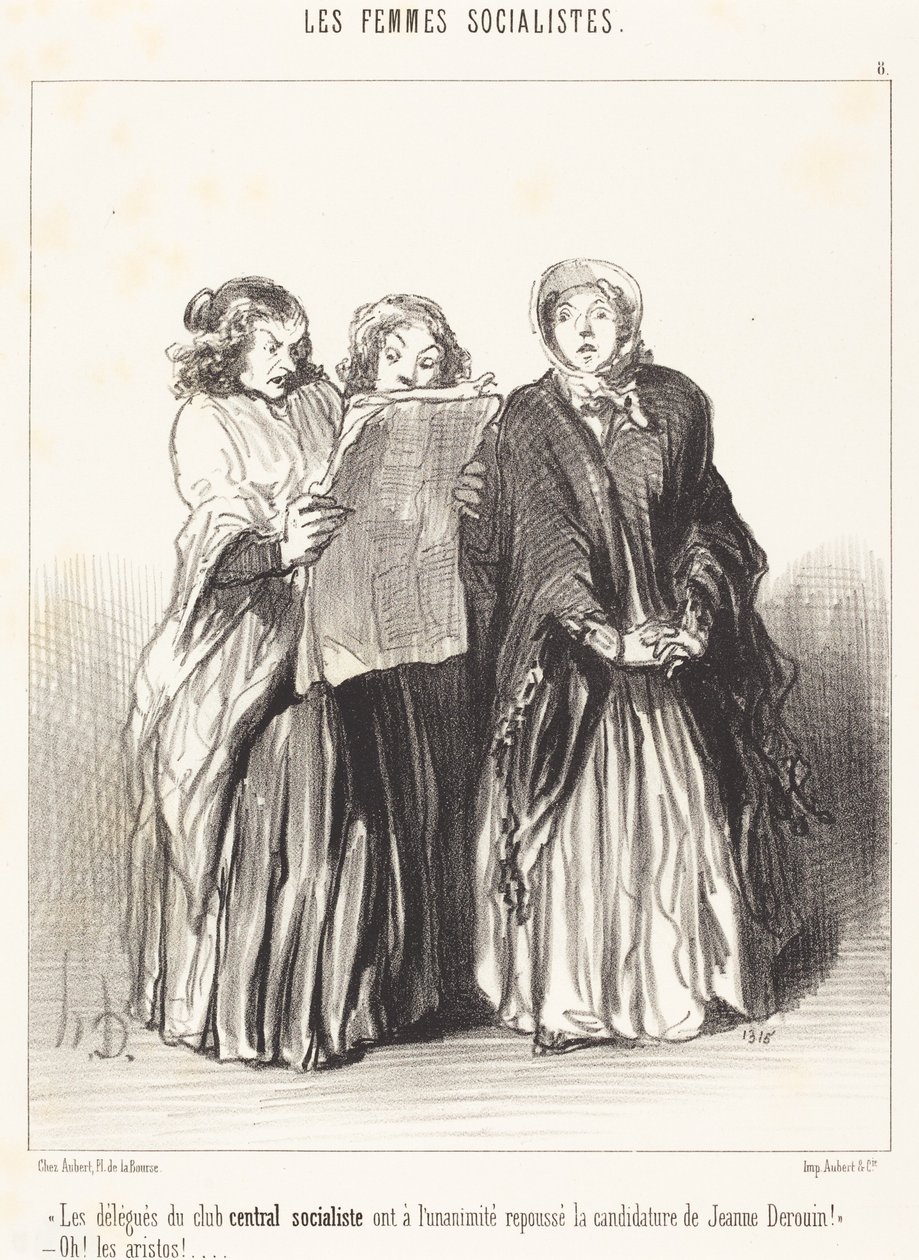 A központi szocialista klub küldöttei elutasították... alkotó: Honoré Daumier