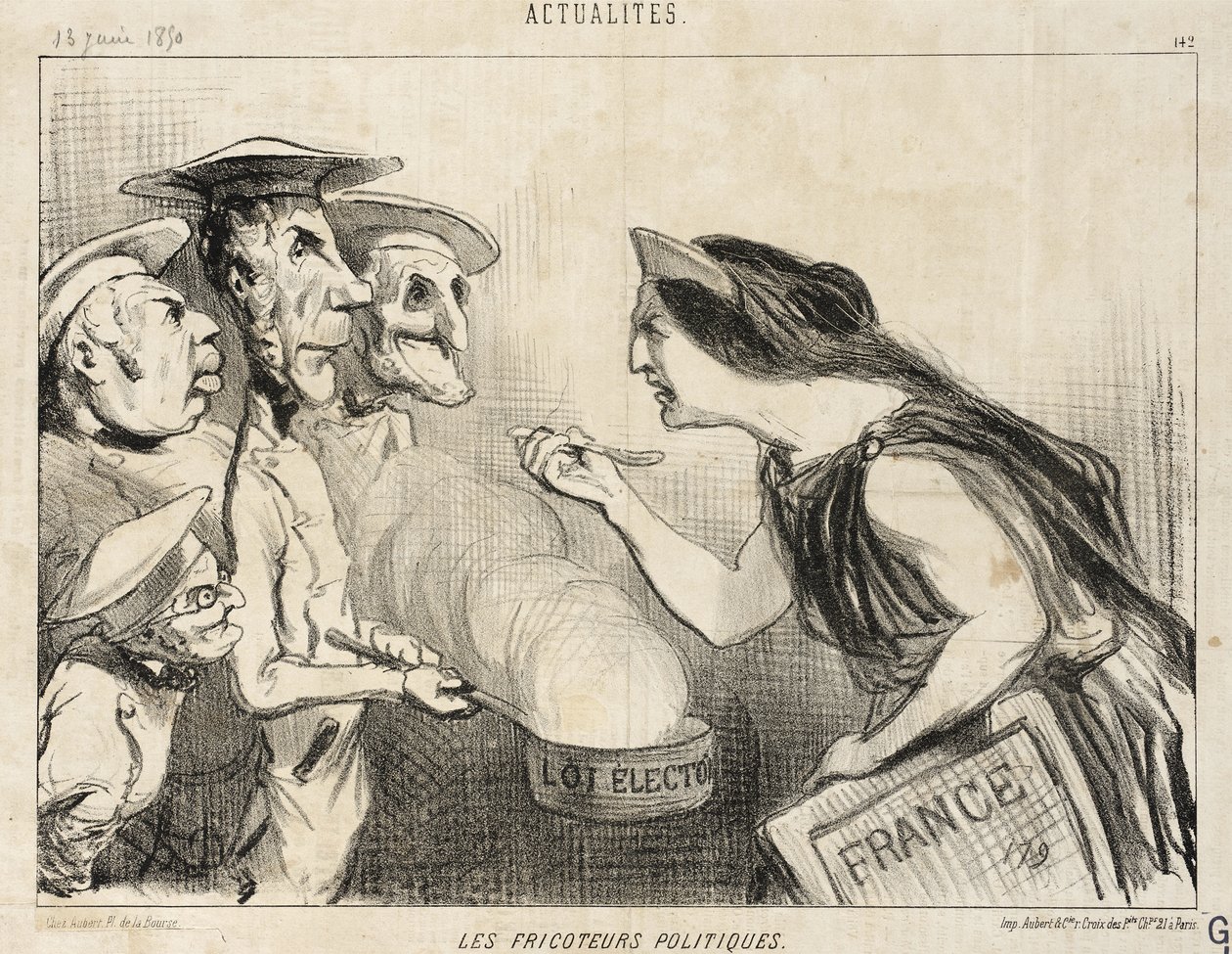 A politikai élősködők alkotó: Honoré Daumier