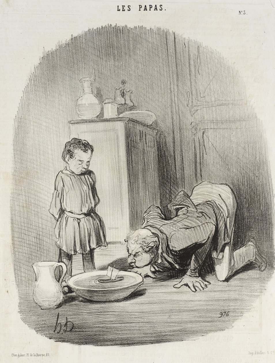 Apák (nyomatsorozat) alkotó: Honoré Daumier