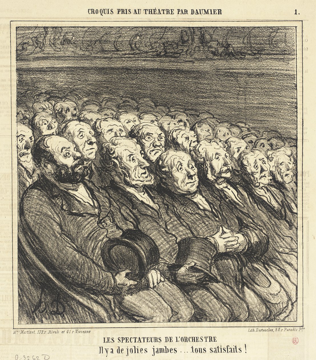 A zenekar nézői alkotó: Honoré Daumier