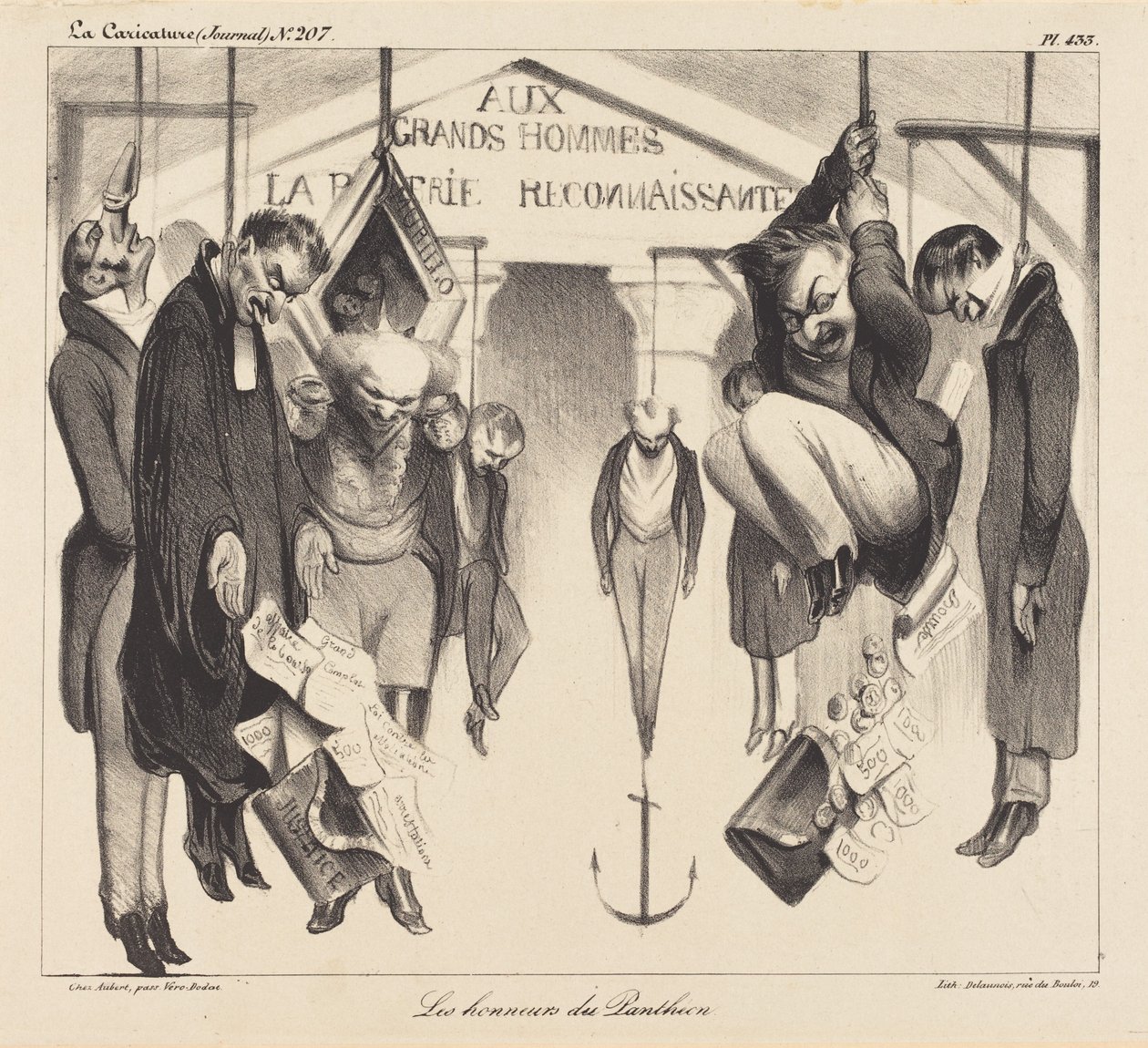 A Pantheon kitüntetései alkotó: Honoré Daumier