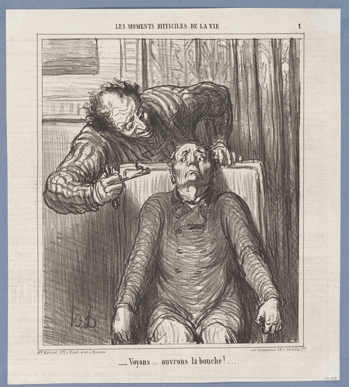 Na lássuk… nyisd ki a szádat! alkotó: Honoré Daumier
