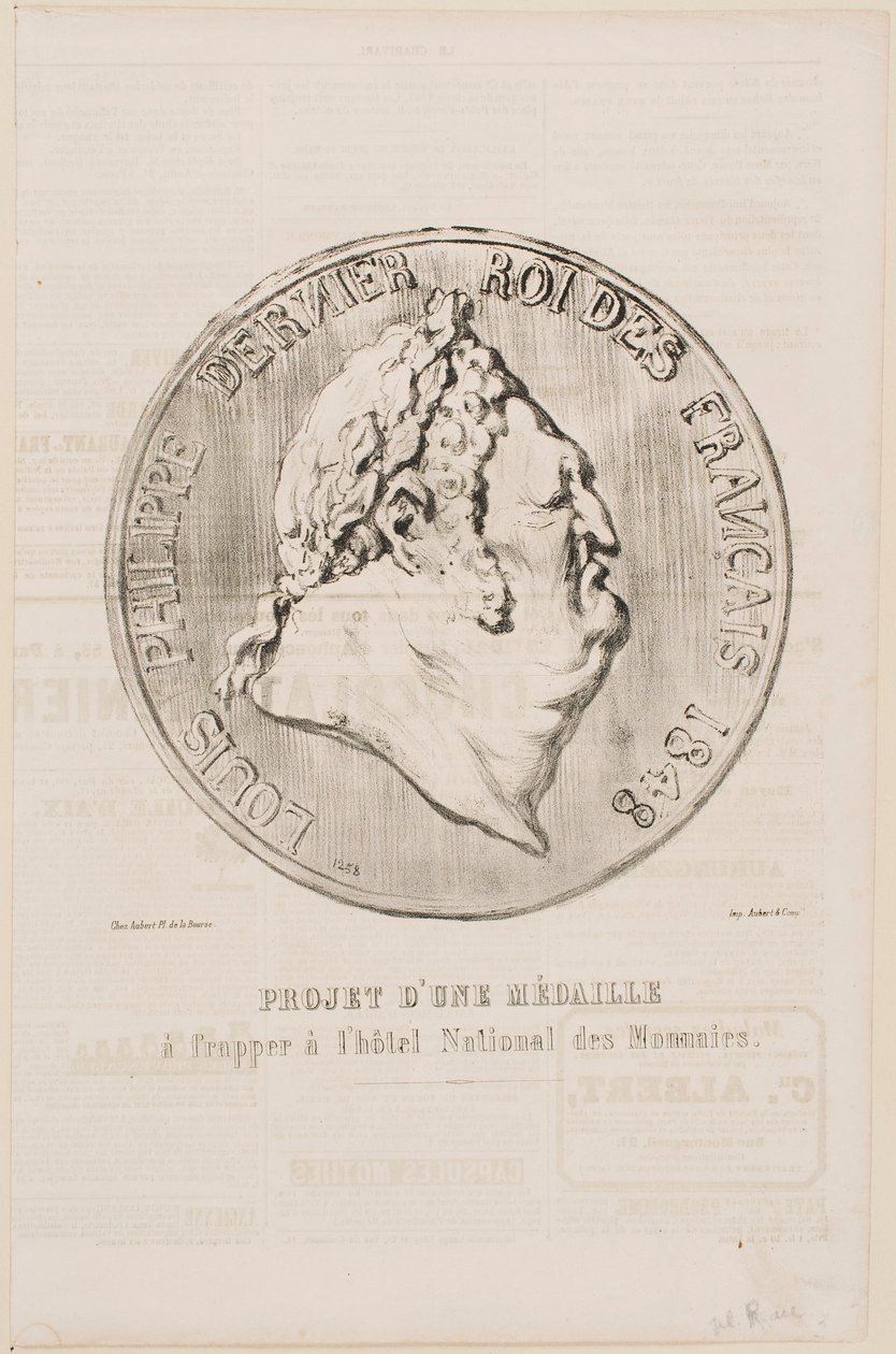 Louis-Philippe, a franciák utolsó királya, 1848 alkotó: Honoré Daumier
