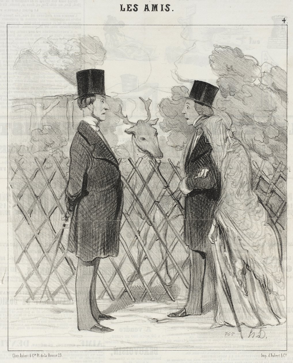 Cabassolné sétál... alkotó: Honoré Daumier