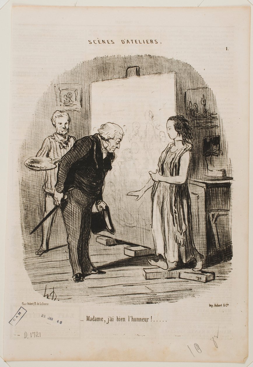 Asszonyom, van szerencsém. alkotó: Honoré Daumier