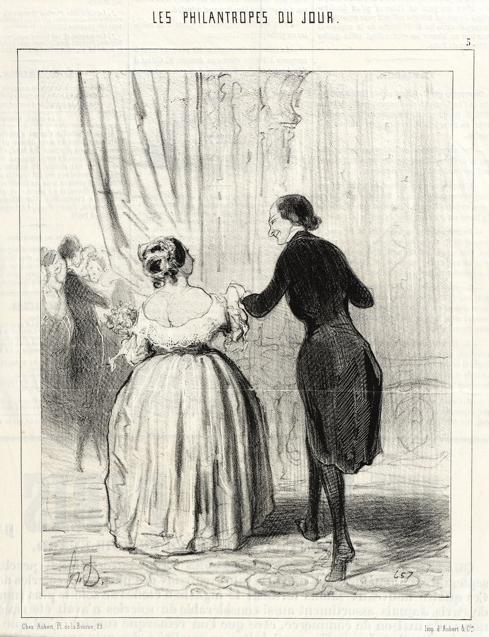 Asszonyom ... nem elég, hogy azoknak a szegény lengyeleknek a javára táncolt ... alkotó: Honoré Daumier