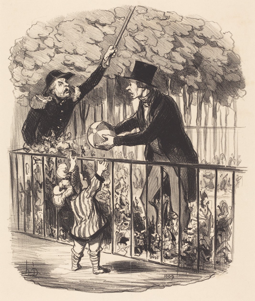 De hiszen mondom, hogy az az ő léggömbje... alkotó: Honoré Daumier