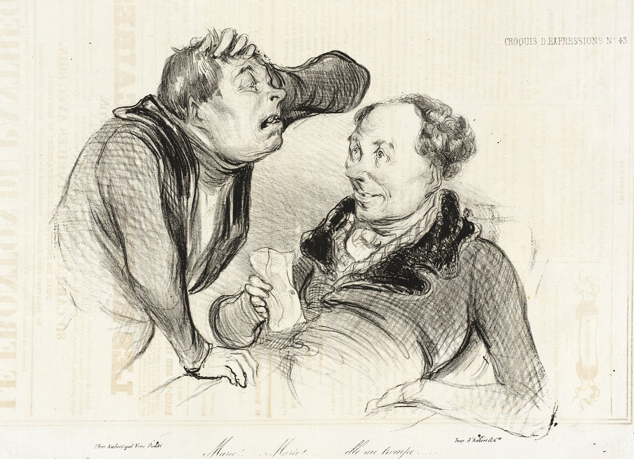 Marie!... Marie!... megcsal alkotó: Honoré Daumier