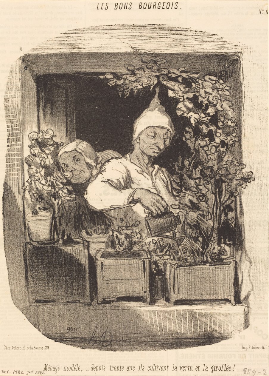 Példás háztartás... alkotó: Honoré Daumier