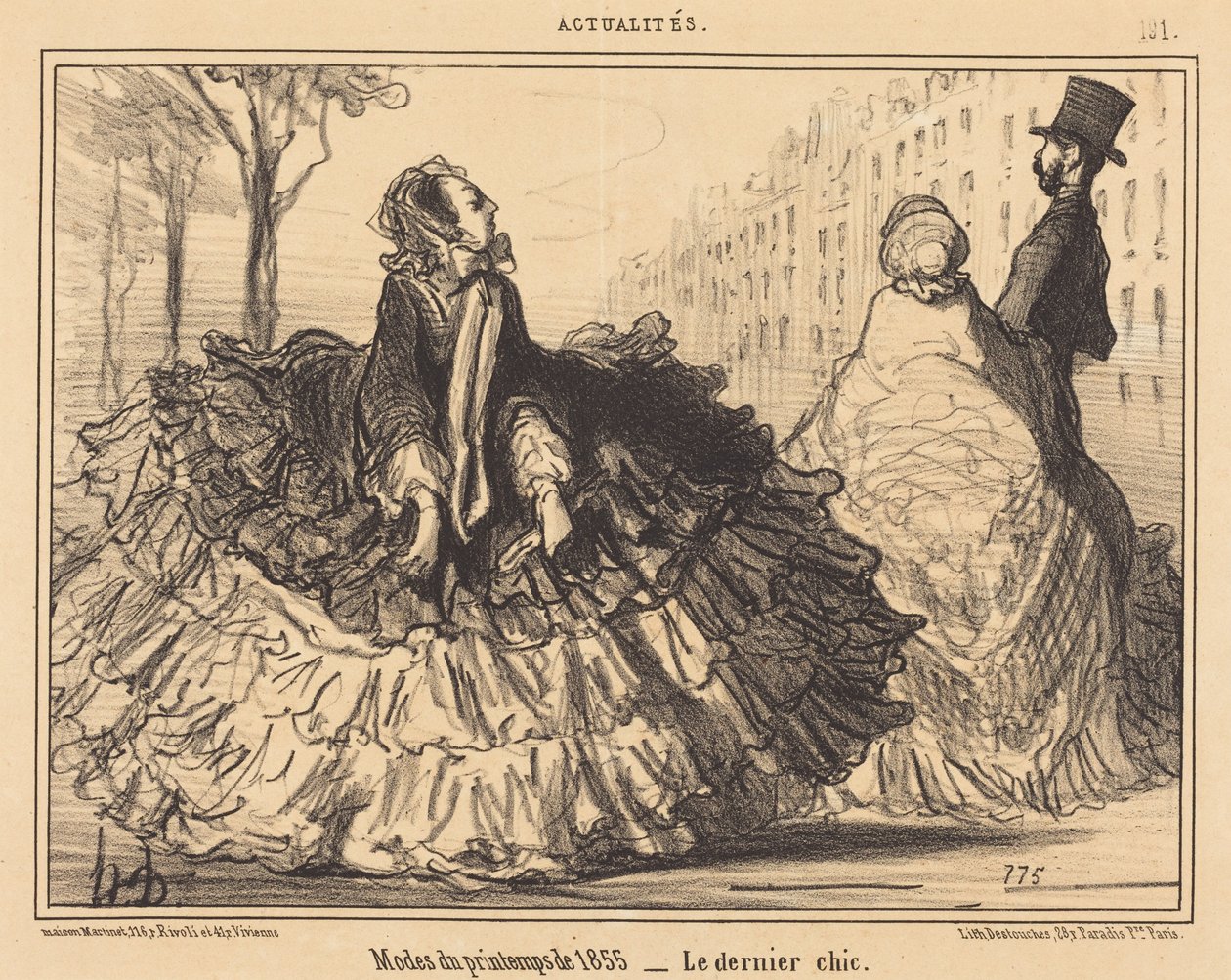 1855 tavaszi divatja alkotó: Honoré Daumier