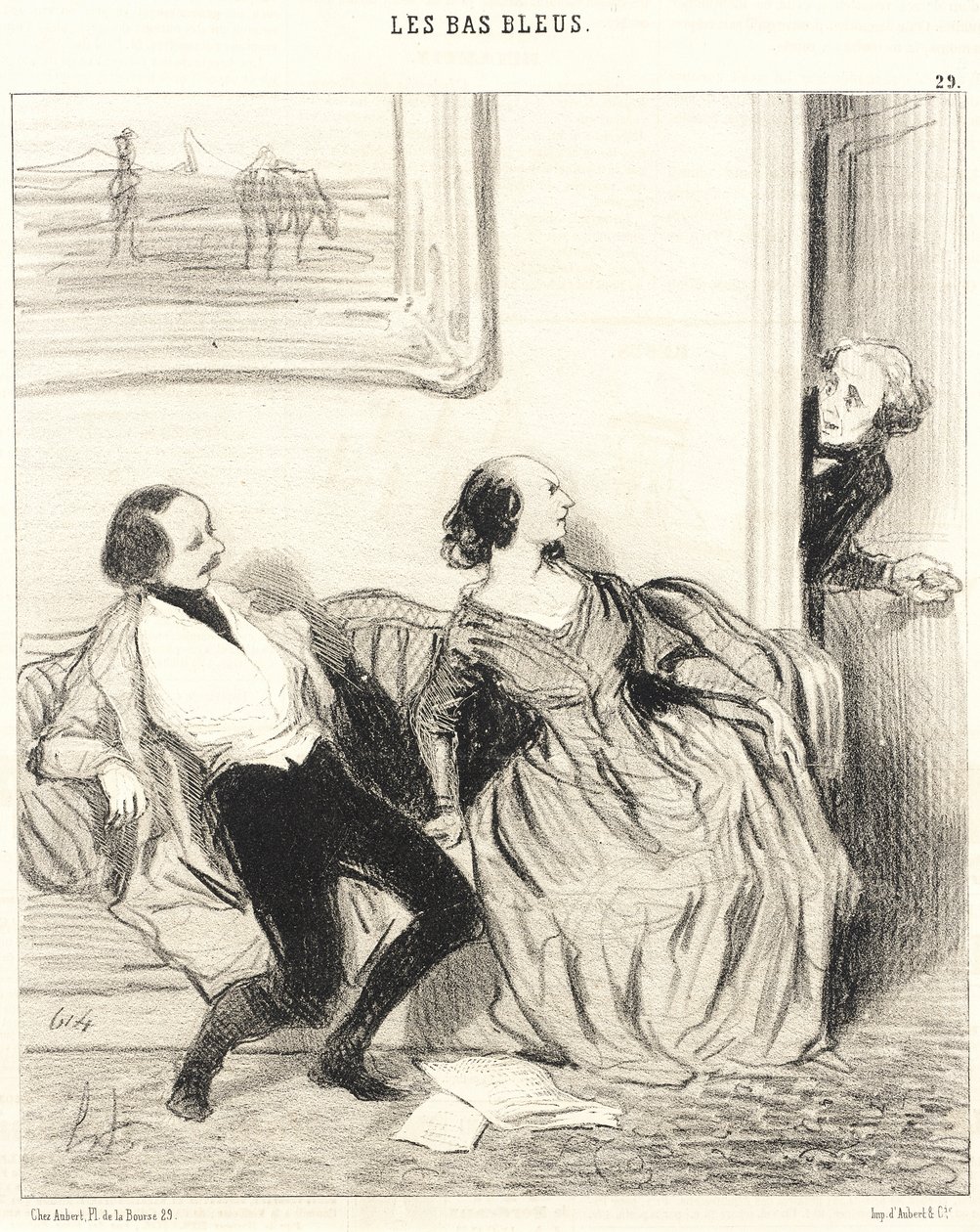 Kedves barátnőm, bejöhetek... alkotó: Honoré Daumier