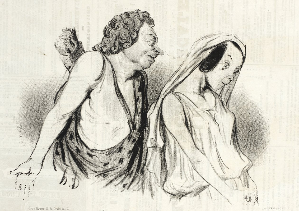 A szekerem, a dárdáim... (Phaidra) alkotó: Honoré Daumier