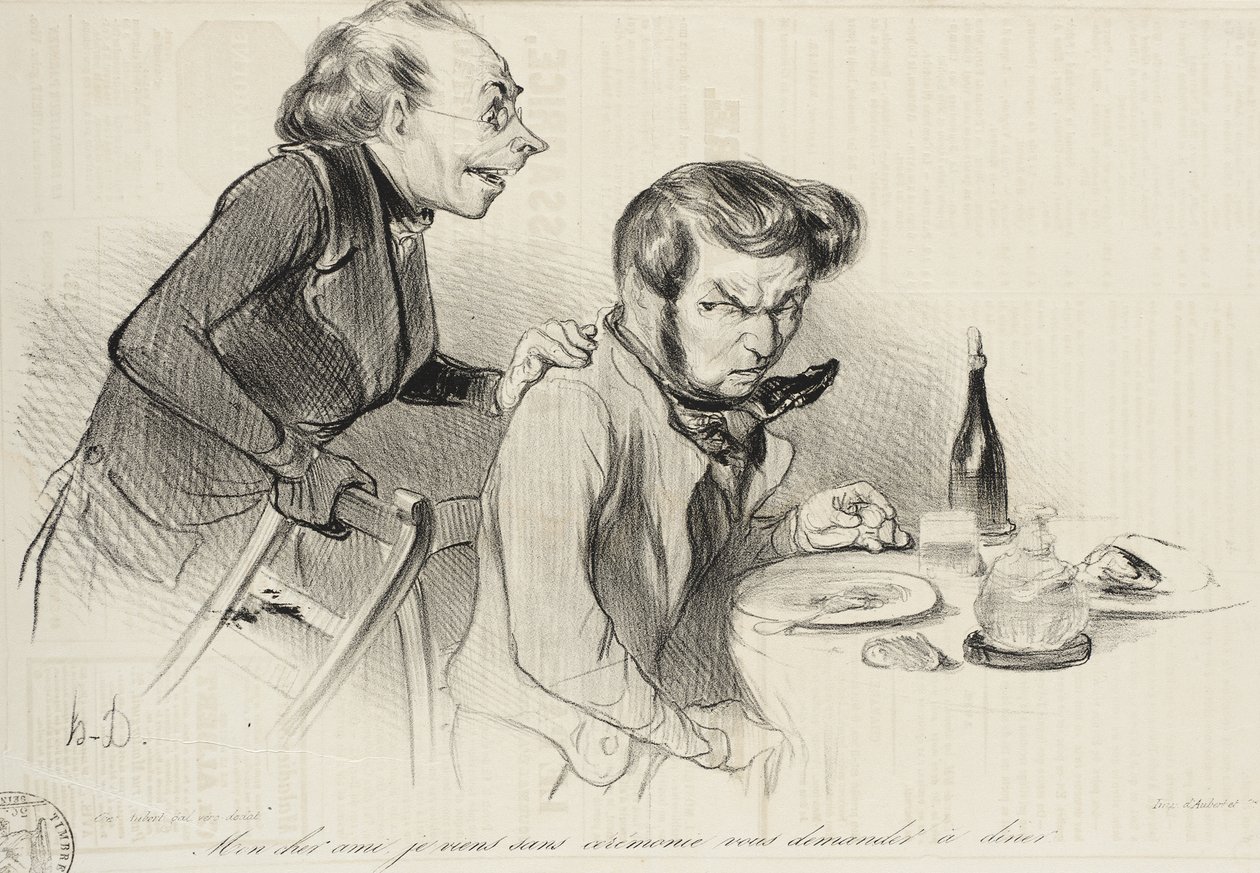 Kedves barátom, minden ceremónia nélkül jövök... alkotó: Honoré Daumier