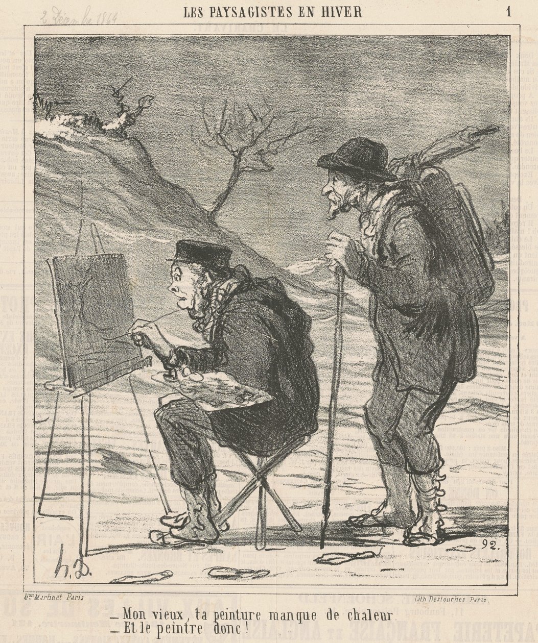 Haver, a festményedből hiányzik a melegség... alkotó: Honoré Daumier