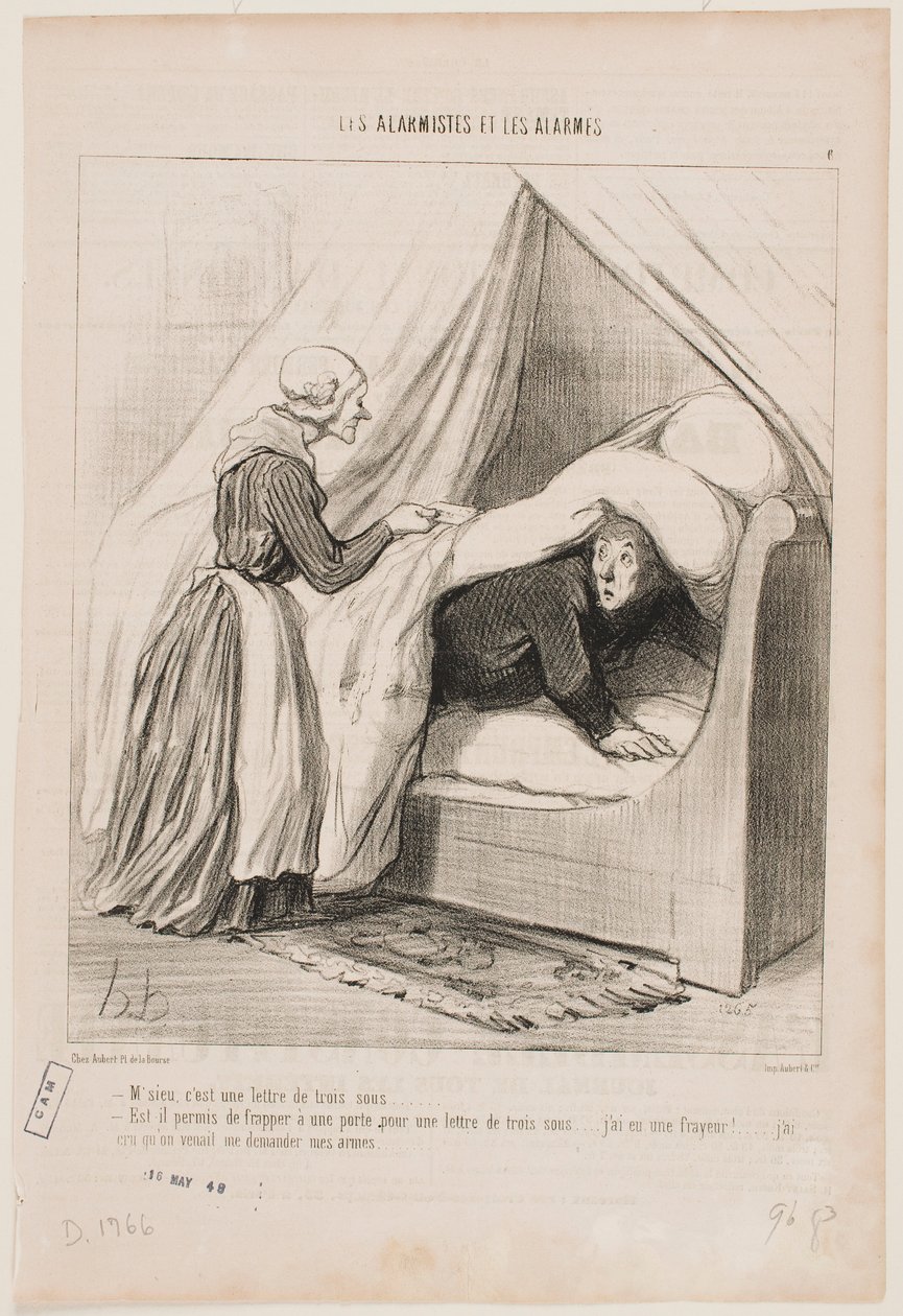 Uram, ez egy háromcentes levél... alkotó: Honoré Daumier