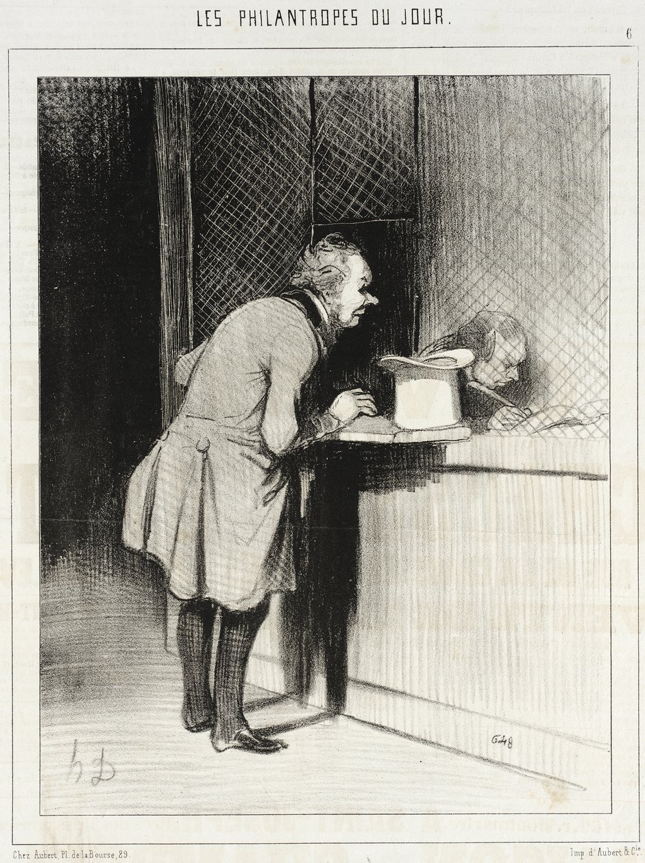 Uram, szeretnék adományozni a Batignoles-i földrengés áldozatainak… alkotó: Honoré Daumier