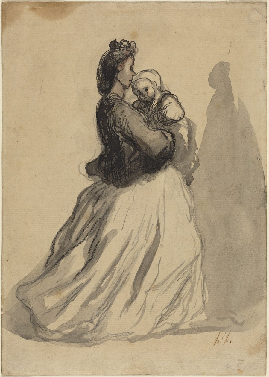 Anya és csecsemő alkotó: Honoré Daumier