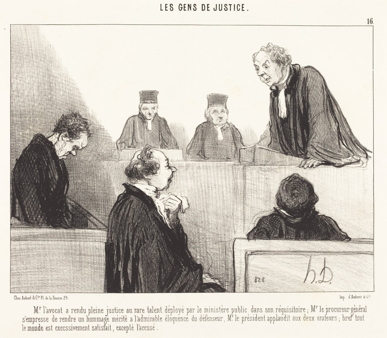 Ügyvéd úr teljes igazságot tett... alkotó: Honoré Daumier