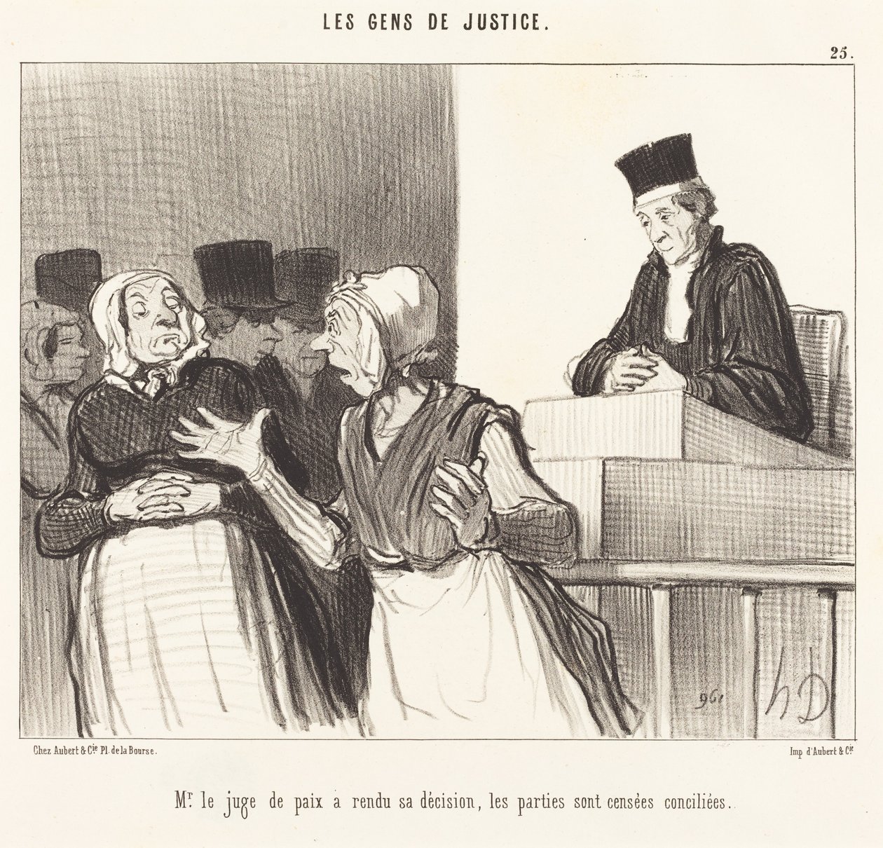 A békebíró úr meghozta döntését... alkotó: Honoré Daumier