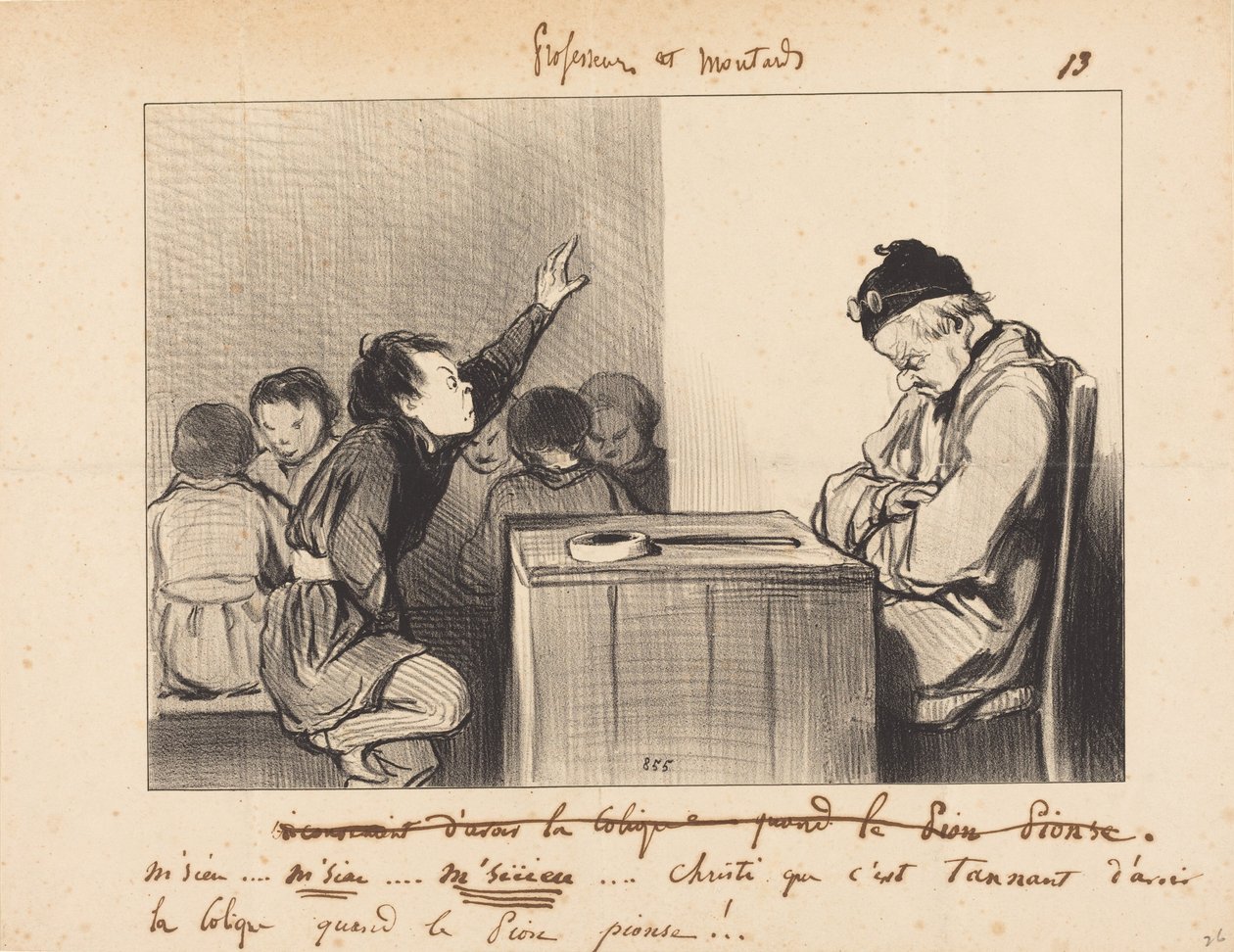 Uram... milyen bosszantó kólikásnak lenni, amikor... alkotó: Honoré Daumier