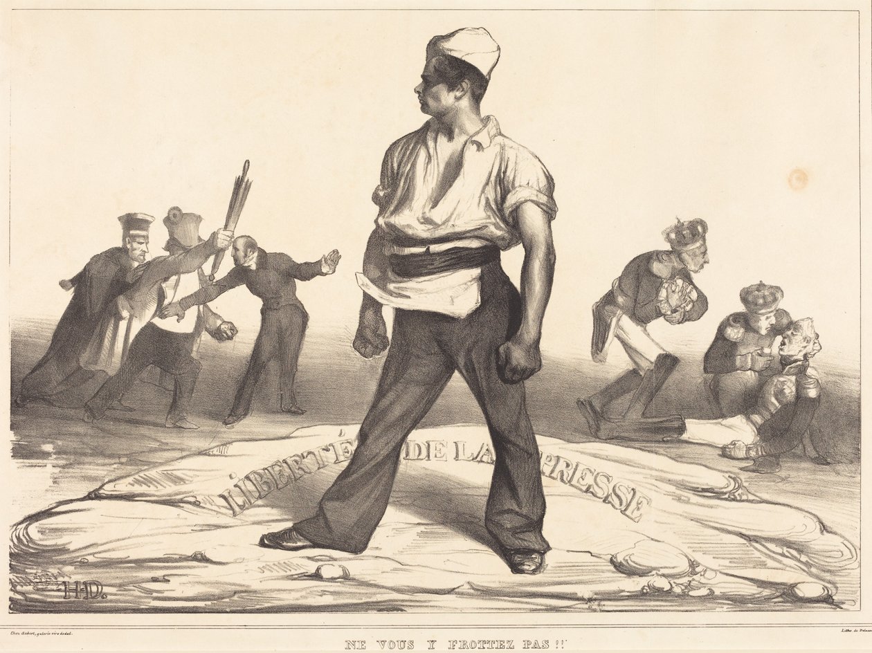 Ne avatkozzatok bele! alkotó: Honoré Daumier