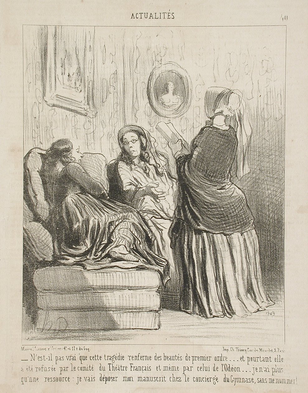 Nem igaz, hogy ez a tragédia szépségeket rejt magában...? alkotó: Honoré Daumier
