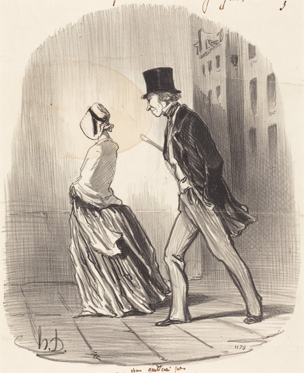 Nem, asszonyom, nem hagyom el Önt... alkotó: Honoré Daumier