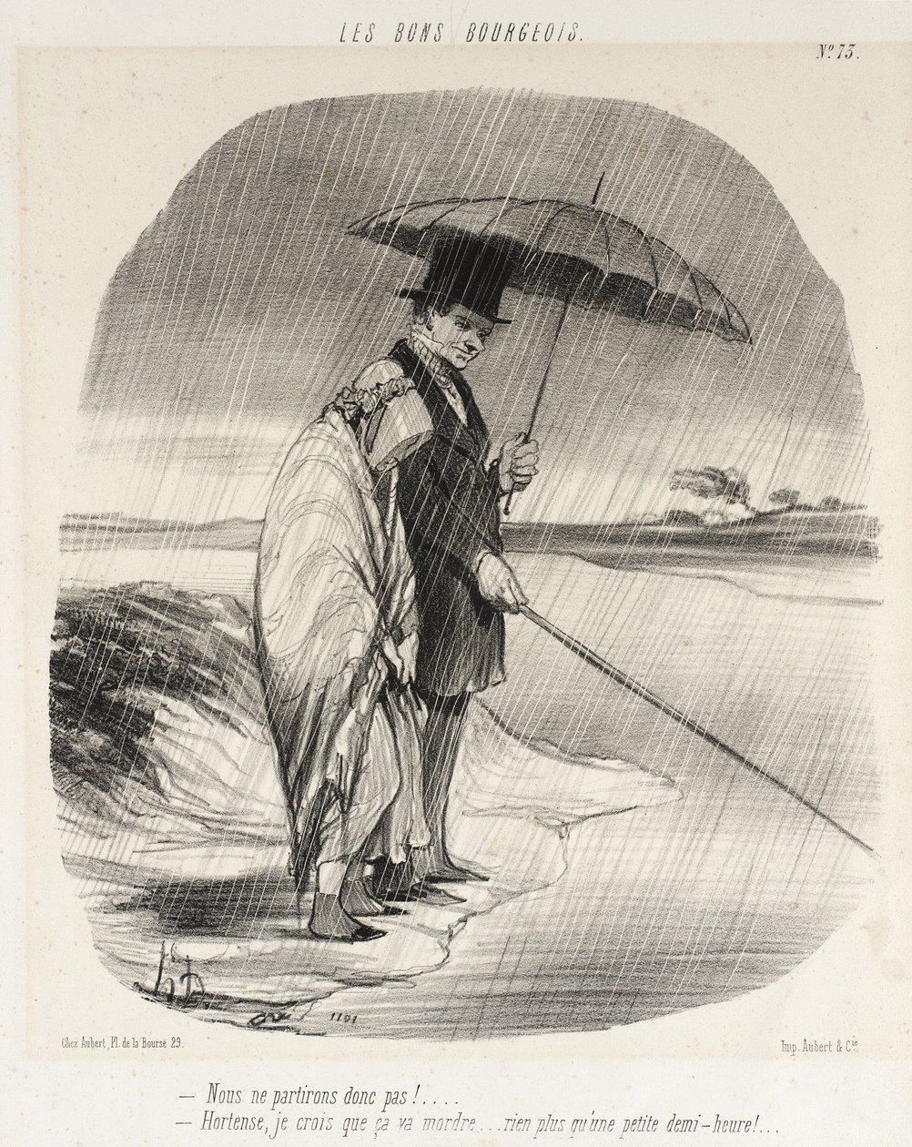 Tehát nem indulunk el!... alkotó: Honoré Daumier