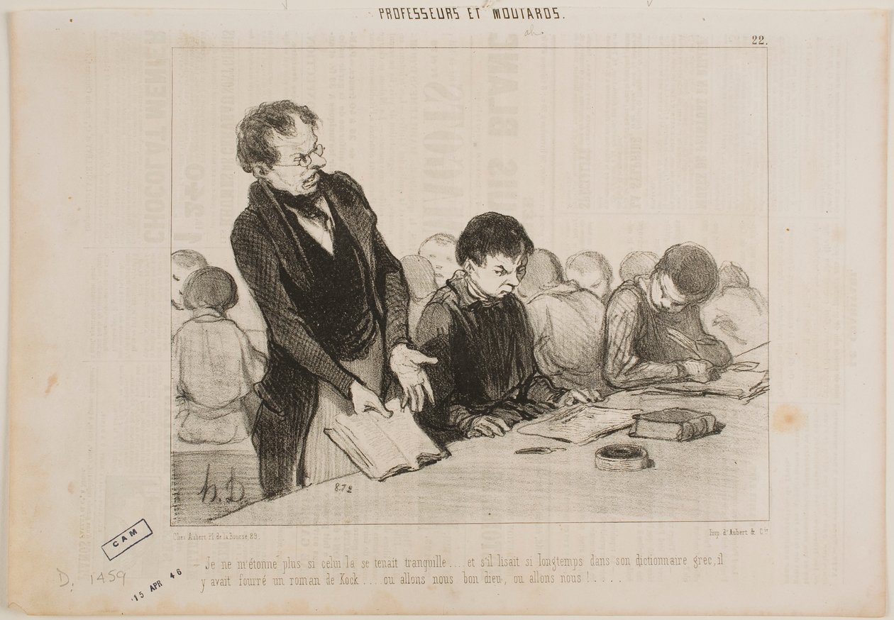 Most már értem, miért volt ez a fickó egész idő alatt olyan csendes... alkotó: Honoré Daumier