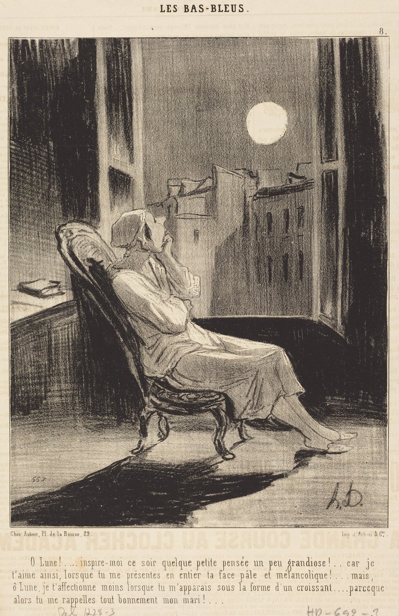 Ó, Hold!... ihlessz ma este bennem egy kis gondolatot... alkotó: Honoré Daumier