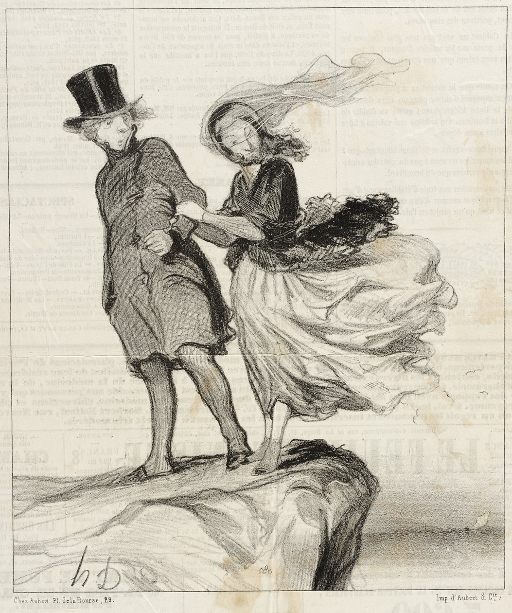 Ó, imádott Victorom... költői ötletem támadt!... alkotó: Honoré Daumier