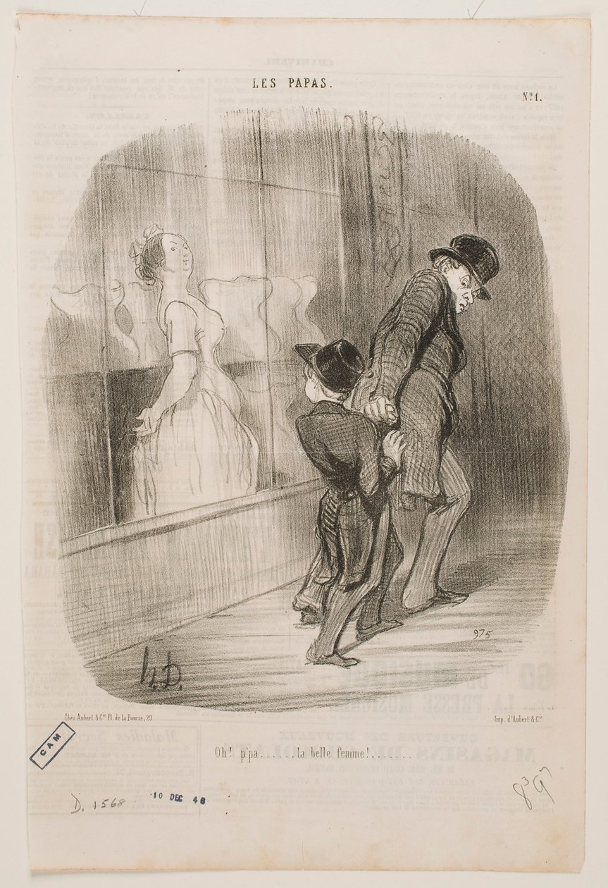 Ó, papa, ... milyen gyönyörű nő! alkotó: Honoré Daumier