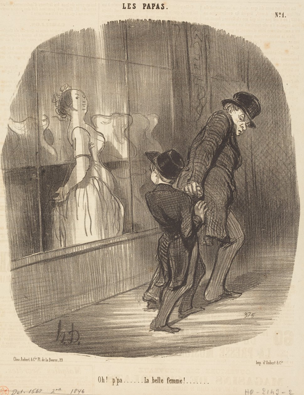 Ó! Papa... micsoda szép nő! alkotó: Honoré Daumier