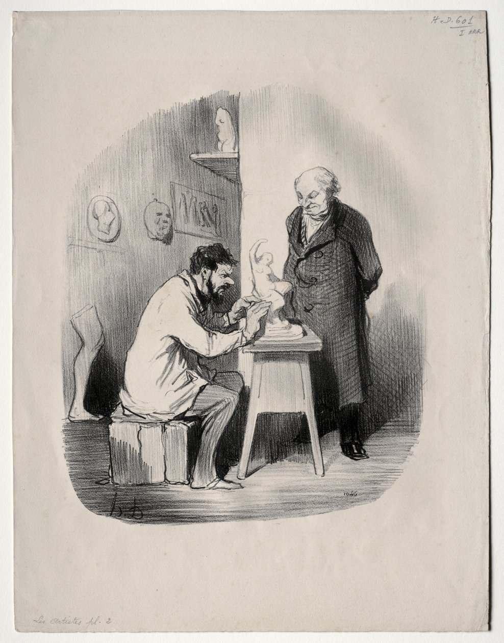 A művészek, 2. tábla: Egy napon így kell modellezned engem alkotó: Honoré Daumier