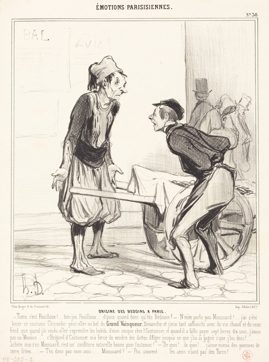 A beduinok eredete Párizsban alkotó: Honoré Daumier