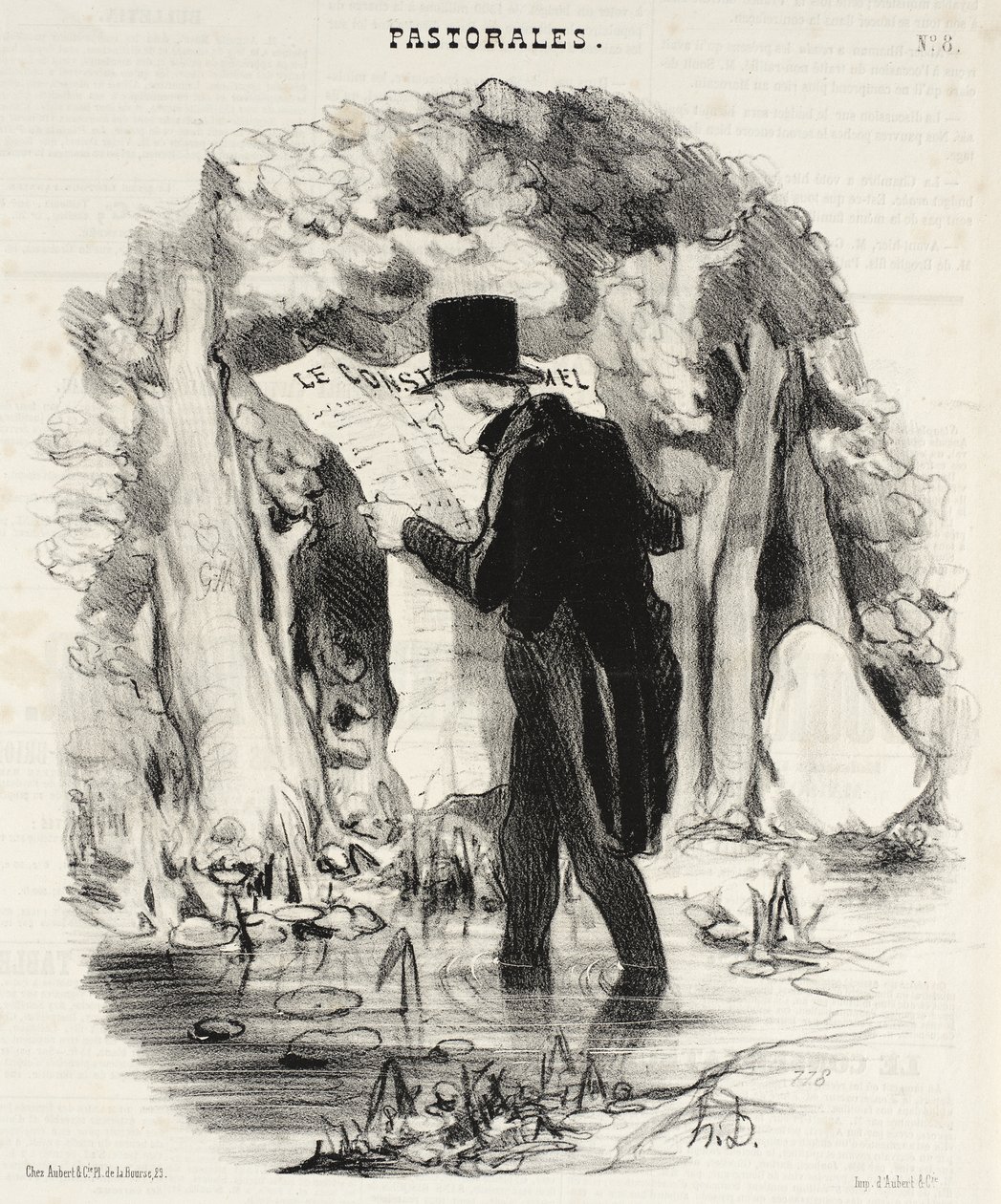 Hová vezethet a Le Constitutionnel olvasása! alkotó: Honoré Daumier