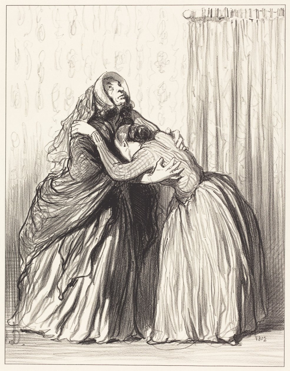Igen, kedvesem, a férjem megalázta a méltóságomat... alkotó: Honoré Daumier
