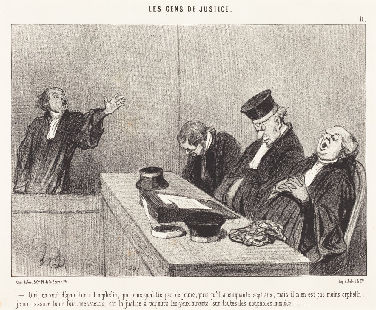 Igen, ki akarják fosztani ezt az árvát... alkotó: Honoré Daumier