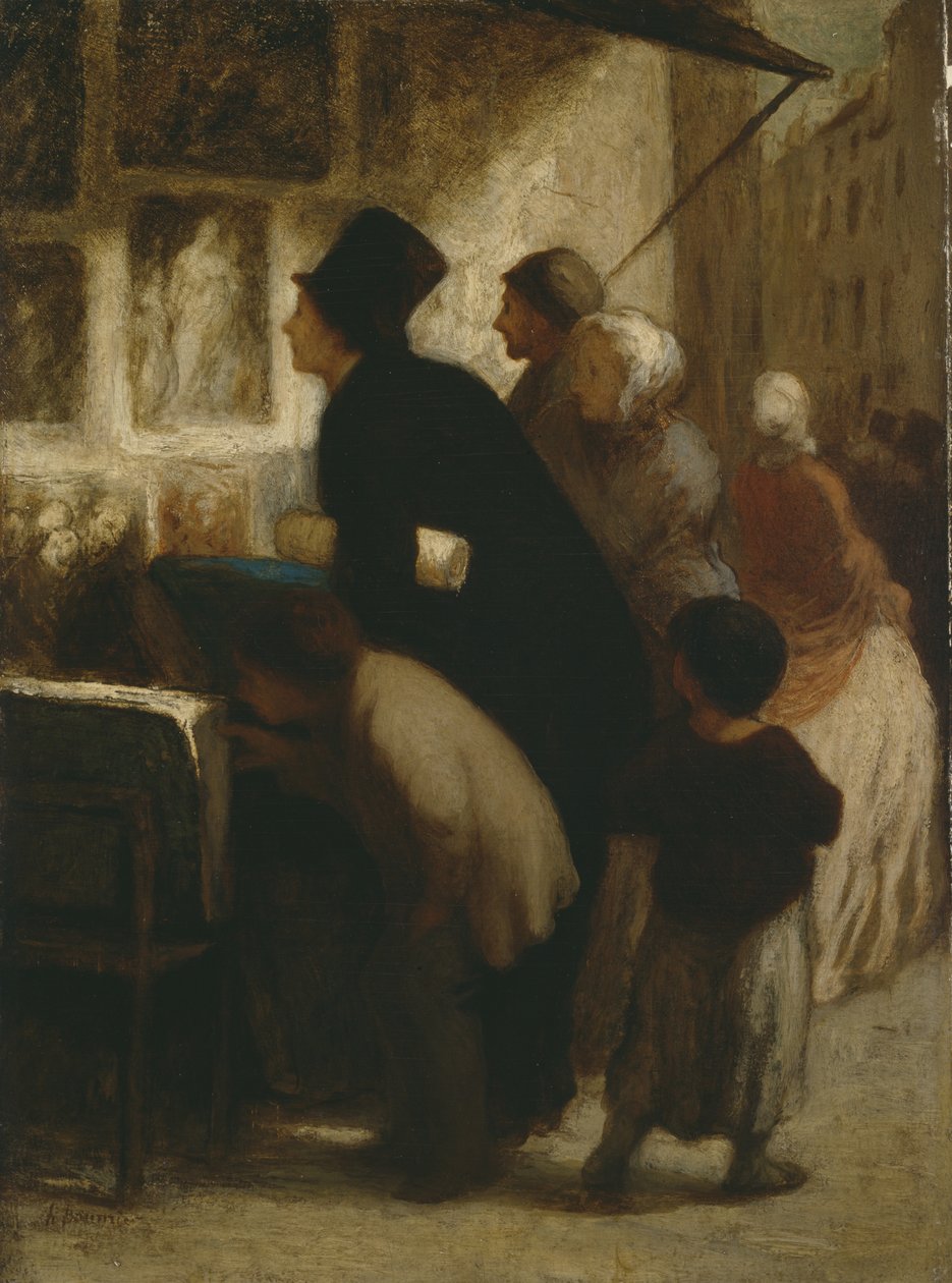 A nyomtatványon kívül? Eladó boltja, 1860-1863 körül alkotó: Honoré Daumier