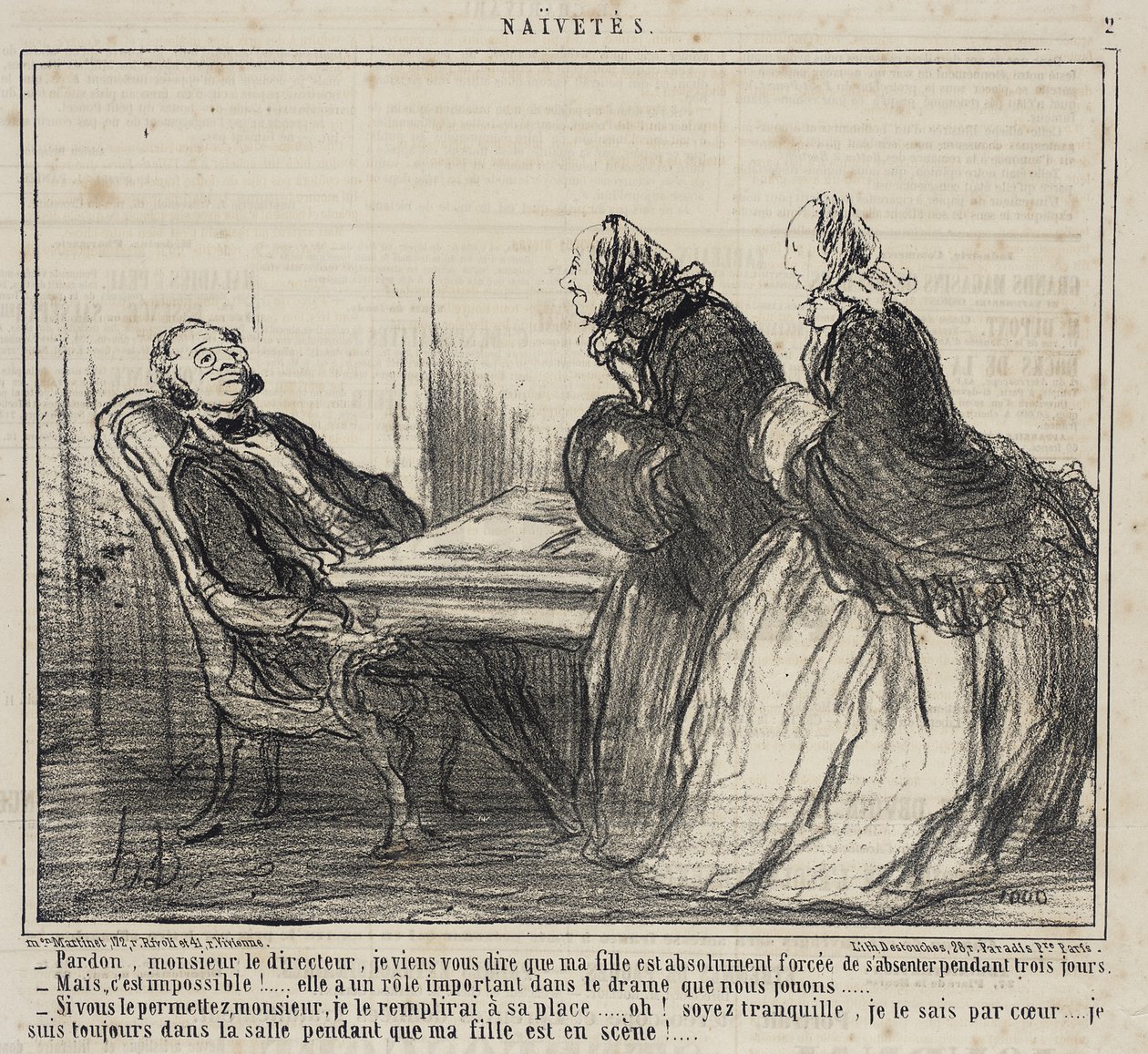 Elnézést, igazgató úr... alkotó: Honoré Daumier