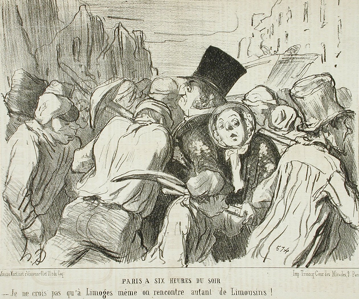 Párizs este hat órakor alkotó: Honoré Daumier